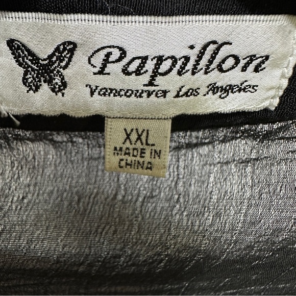 Black Button-Up Silk Tunic - Picture 10 of 10